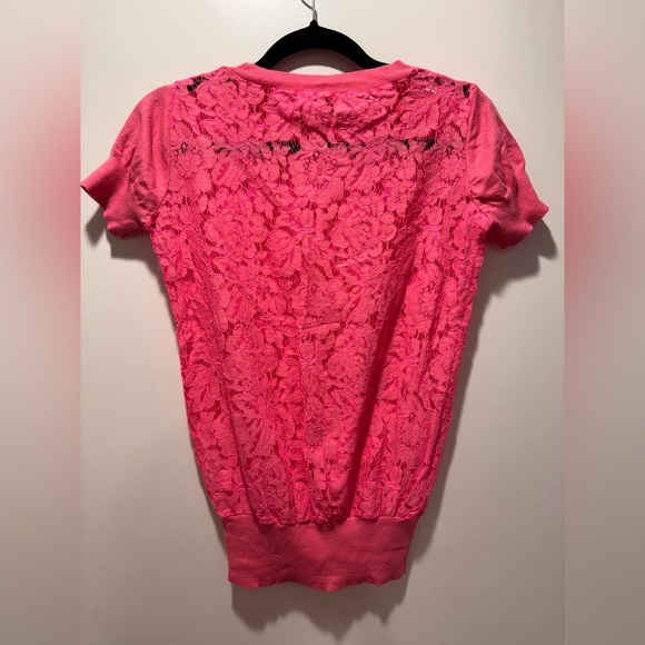 Macbeth Collection Women’s Lace Small Pink Top Blouse - Picture 6 of 6